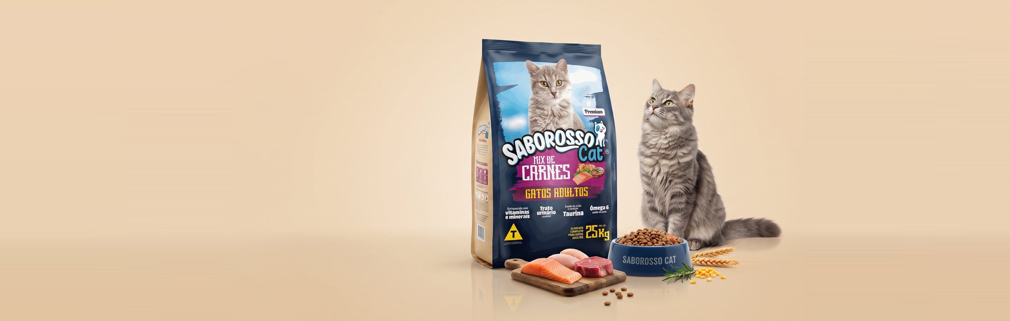 Saborosso Cat Mix de Carnes 25 kg