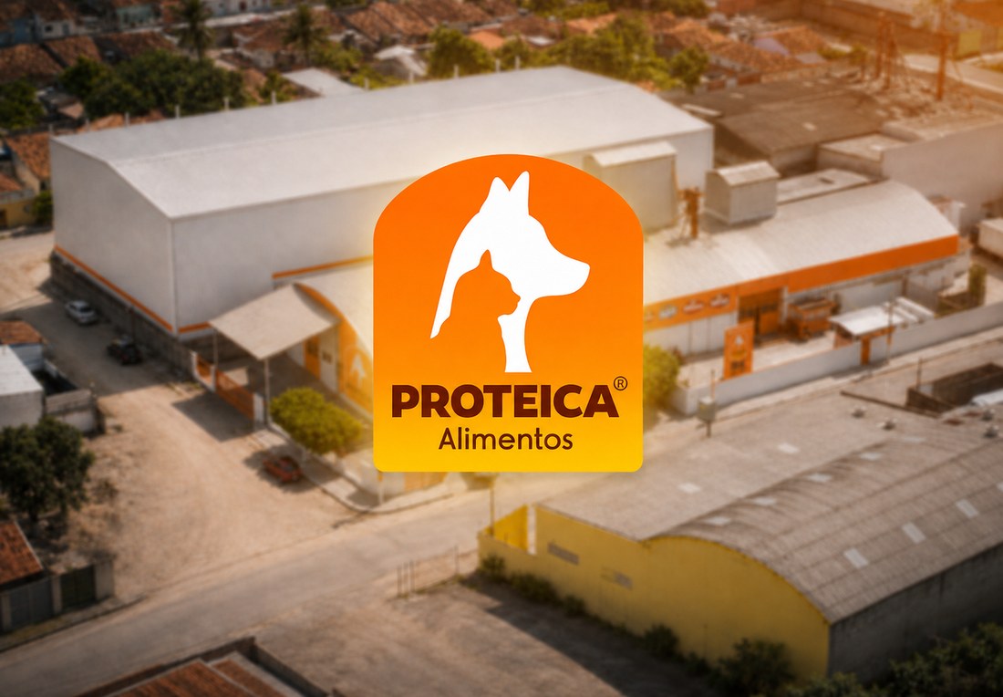 Vista aérea da fábrica da Proteica Alimentos em Arapiraca-AL