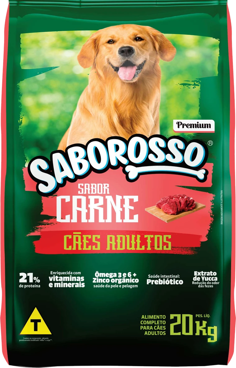 Saborosso · Premium Cães Adultos — Sabor Carne